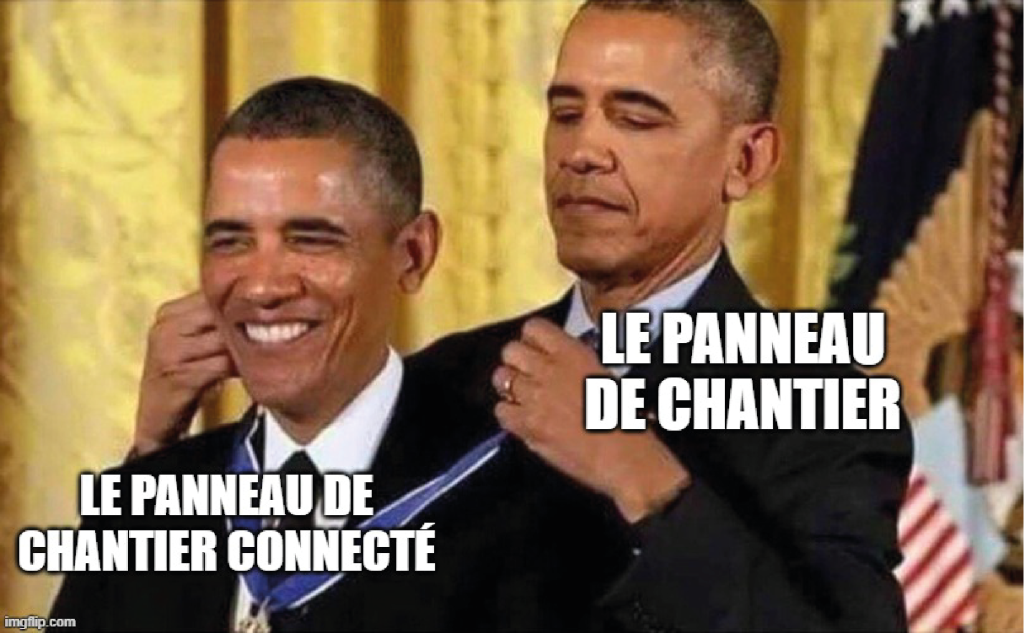 smart panneau chantier connecté